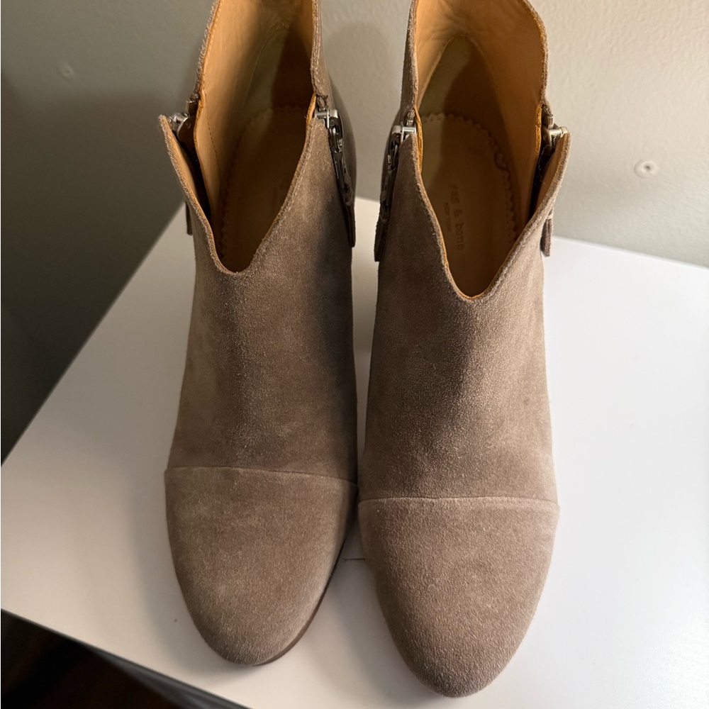 Rag & Bone Women's Margot Tan Suede Ankle Boots - Picture 4 of 6